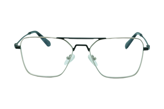 DAVID JONES-0338 Black & Gold metal Rectangle Eyeglasses