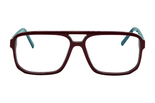FED FOCUS-FD103 Red & Blue Rectangle Eyeglasses