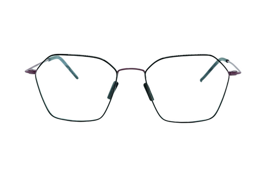 INTENSE FOCUS-LUSTER 17 Black & Pink Hexagon shape Metal Eyeglasses