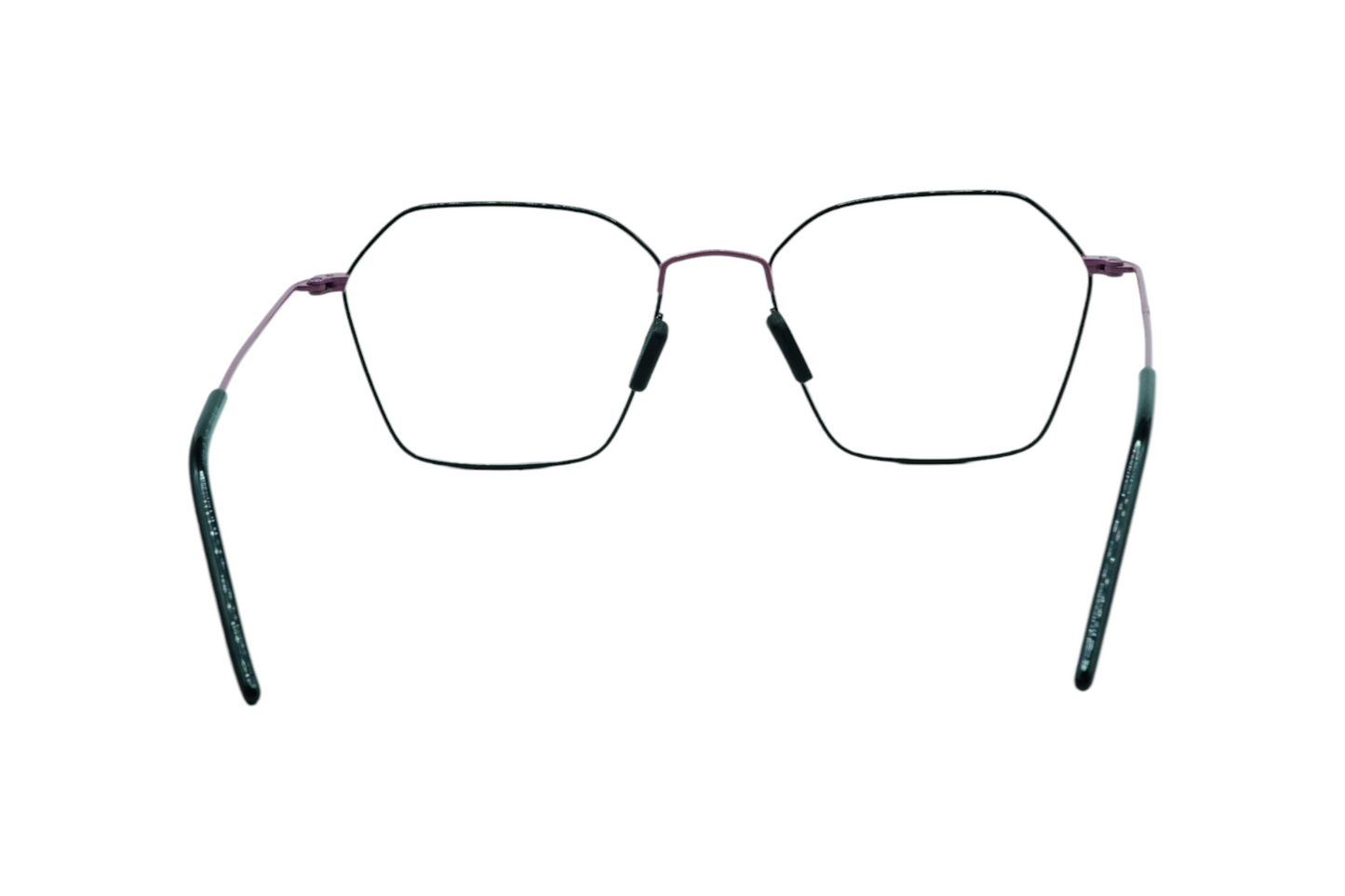 INTENSE FOCUS-LUSTER 17 Black & Pink Hexagon shape Metal Eyeglasses