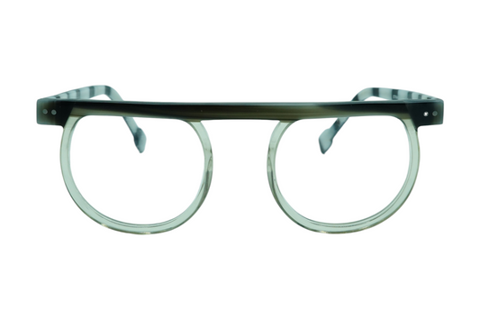 PAGE4 STRAIGHT 1 Transparent Grey Round Eyeglasses