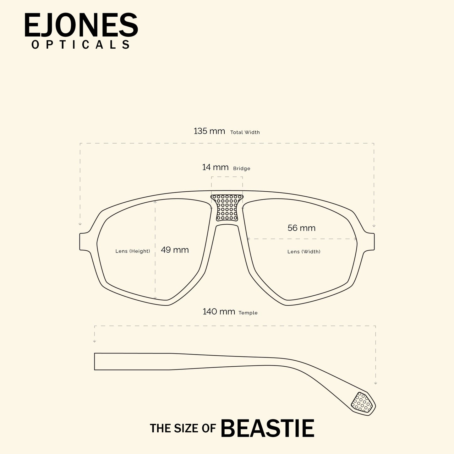 STONES 3D BEASTIE L Dark Blue Color Eyeglasses