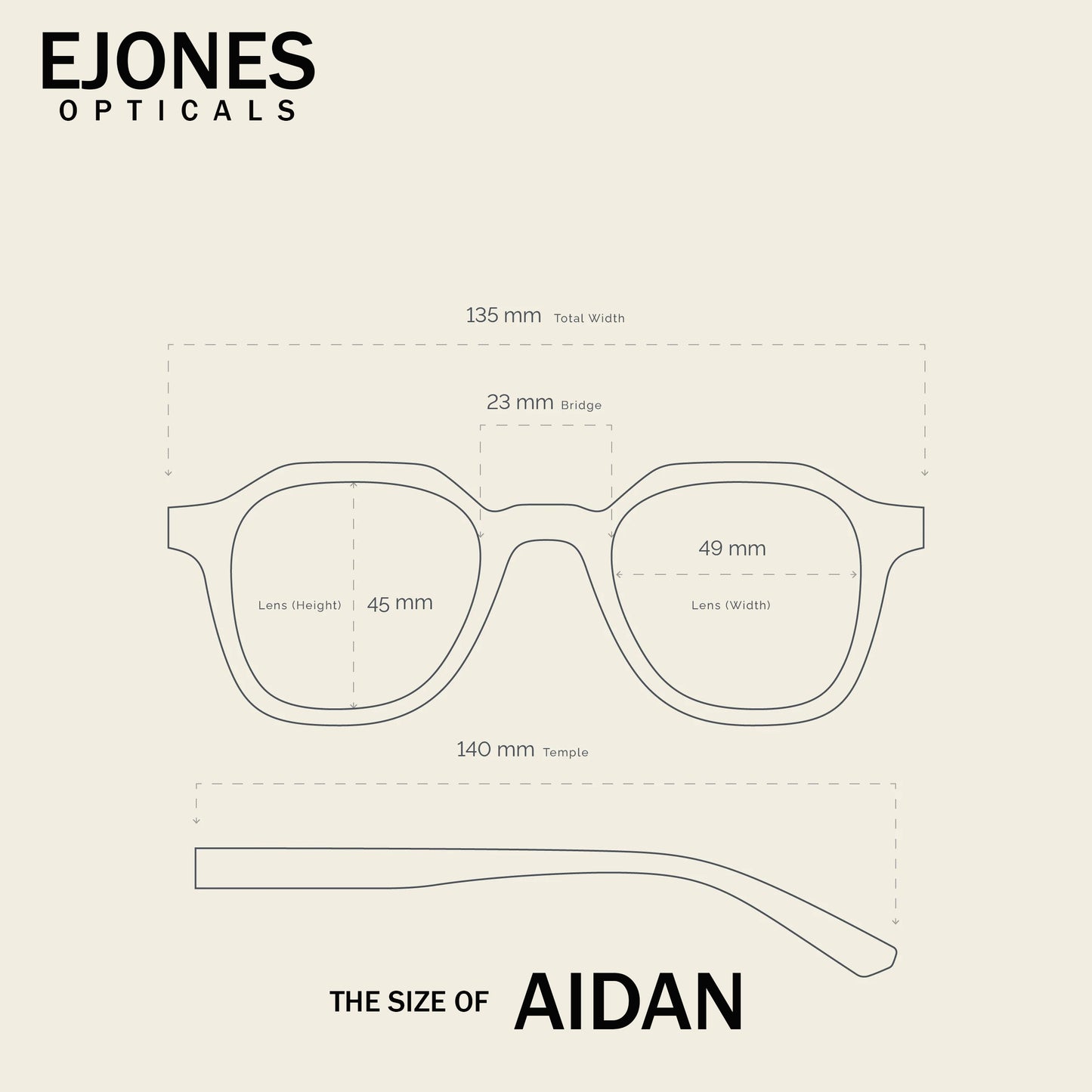 STONES 3D AIDAN L Yellow Color Rectangle Eyeglasses