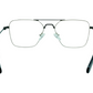 DAVID JONES-0338  Black & Gold metal  Rectangle Eyeglasses