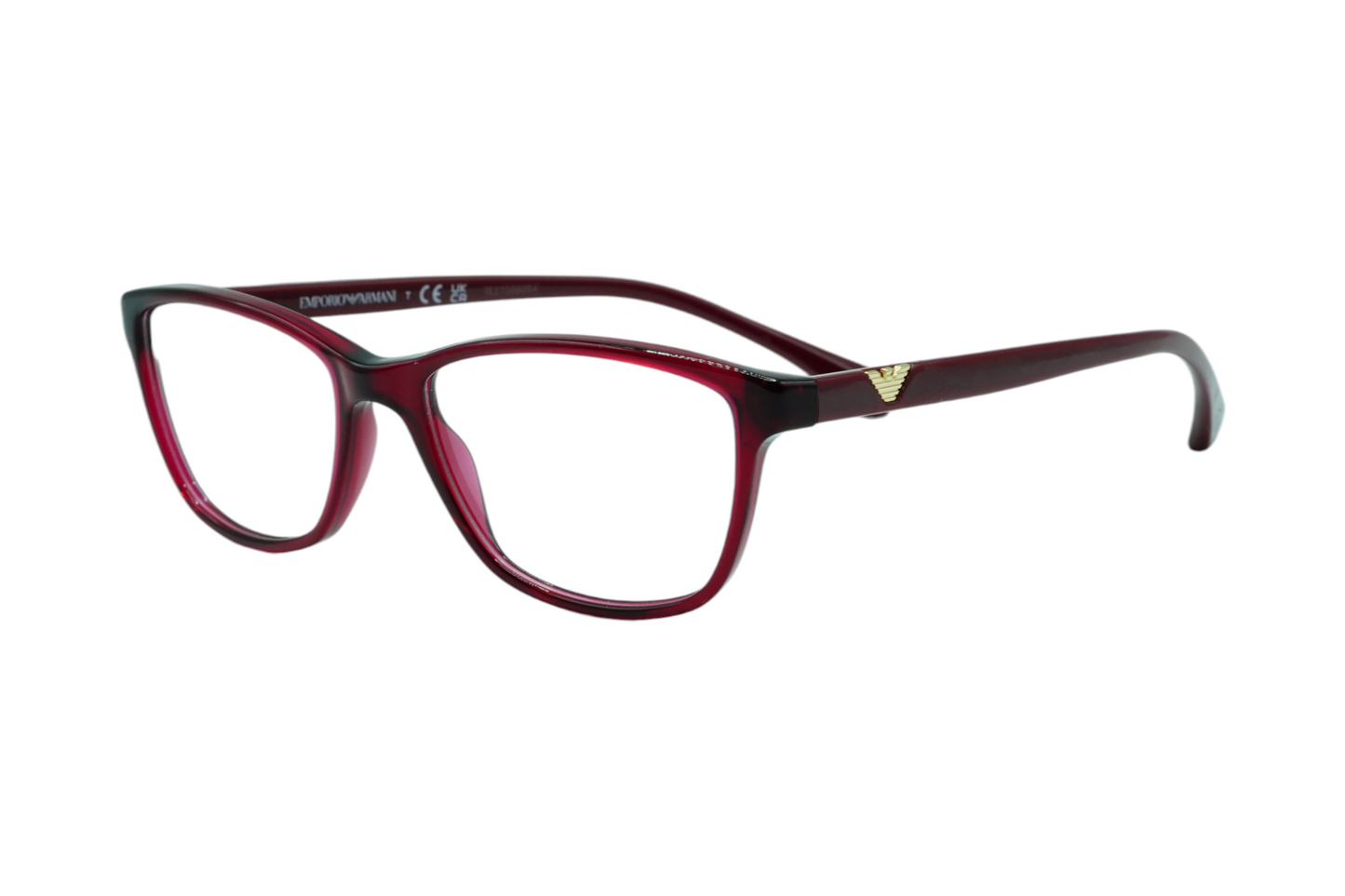 EMPORIO ARMANI EA3099 Transparent Maroon Color Cat Eye Eyeglasses