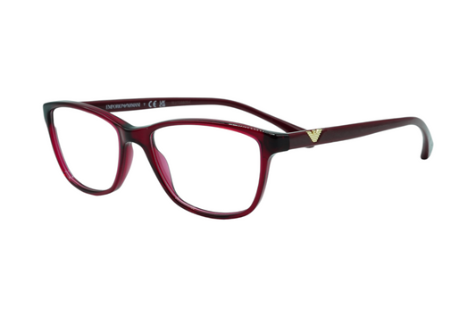 EMPORIO ARMANI EA3099 Transparent Maroon Color Cat Eye Eyeglasses
