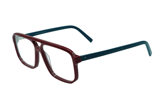 FED FOCUS-FD103 Red & Blue Rectangle Eyeglasses