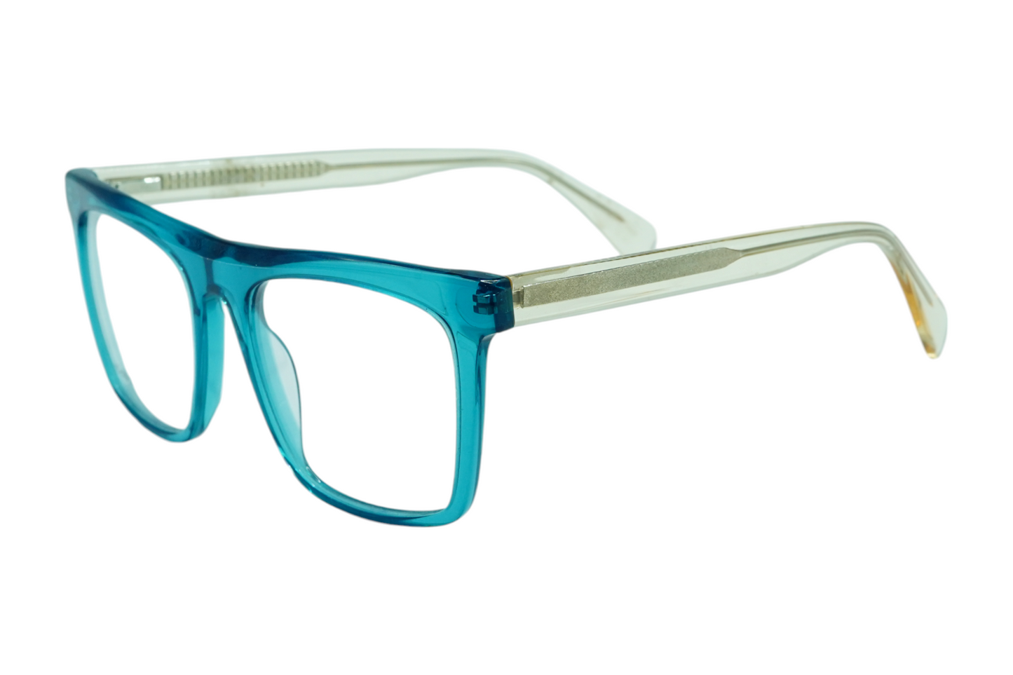 I.Graphic YC-28012  Blue & Yellow Color Rectangle  Eyeglasses