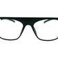 INTENSE FOCUS-STRAIGHT LINE 8 black & Gold  Rectangle Eyeglasses