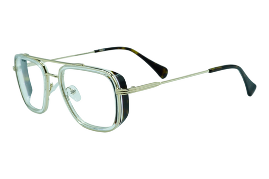 MONT JACOB-1869 Gold Metal Rectangle  Eyeglasses