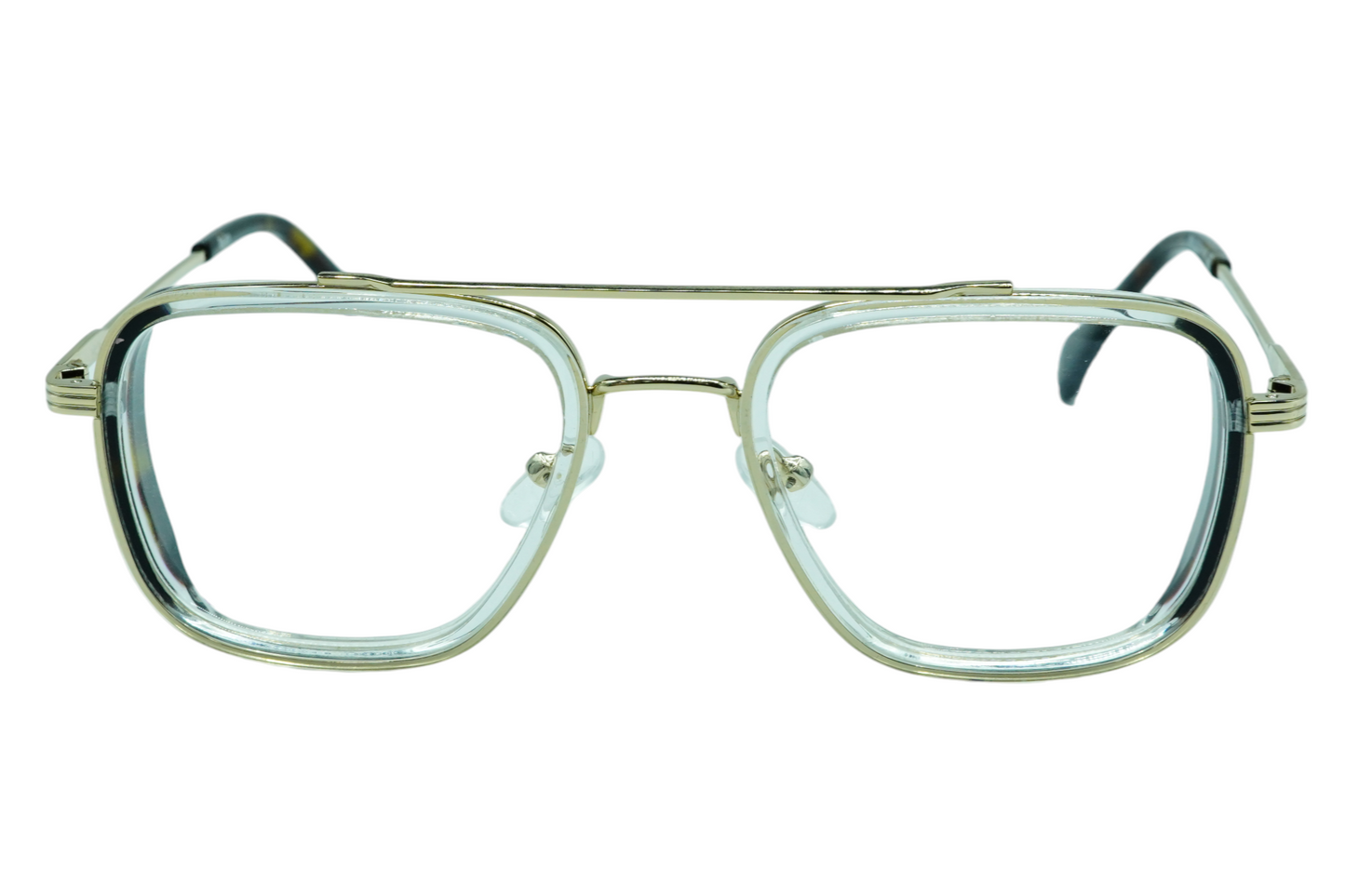 MONT JACOB-1869 Gold Metal Rectangle  Eyeglasses