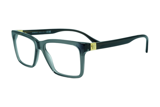 VERSACE 3328 Transparent black  color Rectangle Eyeglasses