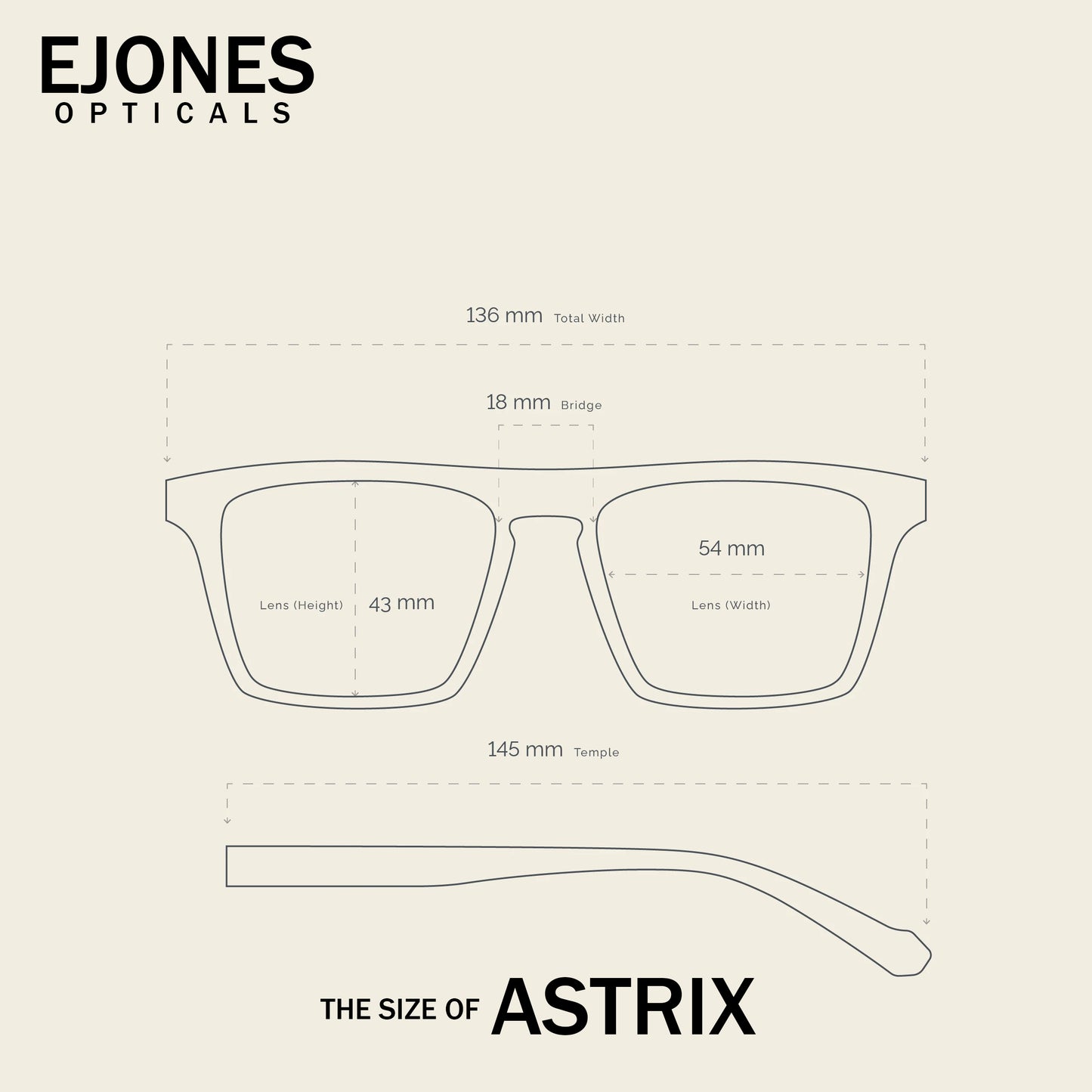 STONES 3D  ASTRIX L Ash Grey  Color Rectangle Eyeglasses
